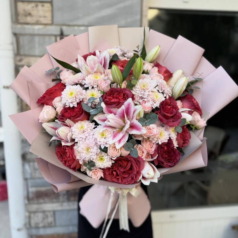 Romantik Lilyum & Gül Buketi