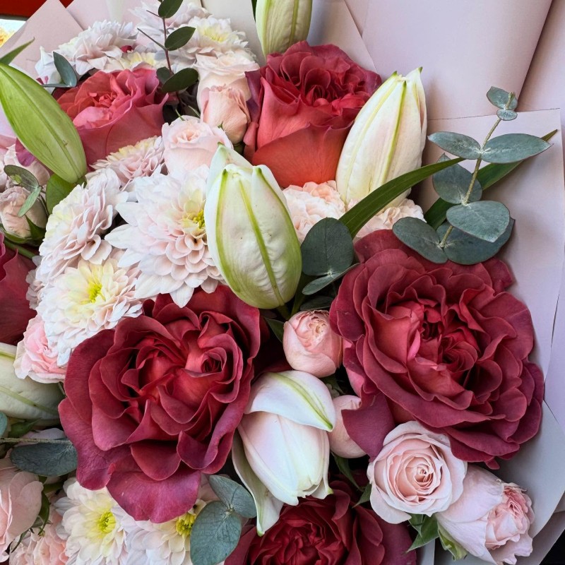 Romantik Lilyum & Gül Buketi